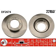 TRW Brzdový kotouč DF2674 sada 2ks - Brake Disc