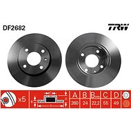 TRW Brake disc DF2682 set of 2 - Brake Disc