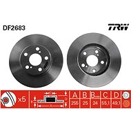 TRW Brzdový kotouč DF2683 sada 2ks - Brake Disc