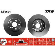 TRW Brzdový kotouč DF2684 sada 2ks - Brake Disc