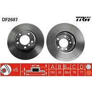 TRW Brake disc DF2687 set of 2 - Brake Disc