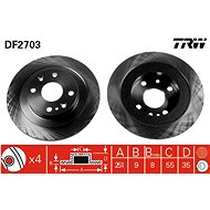 TRW Brake disc DF2703 set of 2 - Brake Disc