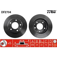 TRW Brake disc DF2704 set of 2 - Brake Disc