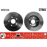 TRW Brzdový kotouč DF2724 sada 2ks - Brake Disc