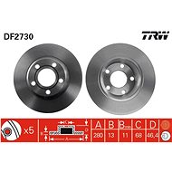 TRW Brake disc DF2730 set of 2 - Brake Disc
