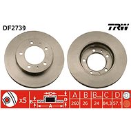 TRW Brzdový kotouč DF2739 sada 2ks - Brake Disc
