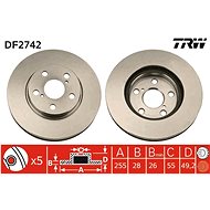 TRW Brake disc DF2742 set of 2 - Brake Disc