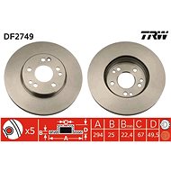 TRW Brake disc DF2749 set of 2 - Brake Disc