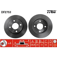 TRW Brzdový kotouč DF2753 sada 2ks - Brake Disc