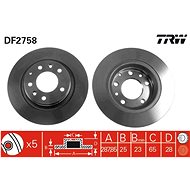 TRW Brake disc DF2758 set of 2 - Brake Disc