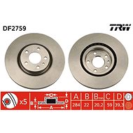 TRW Brake disc DF2759 set of 2 - Brake Disc
