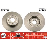 TRW Brake disc DF2762 set of 2 - Brake Disc