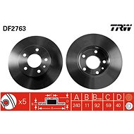 TRW Brake disc DF2763 set of 2 - Brake Disc