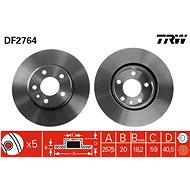TRW Brzdový kotouč DF2764 sada 2ks - Brake Disc