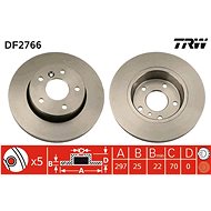 TRW Brake disc DF2766 set of 2 - Brake Disc
