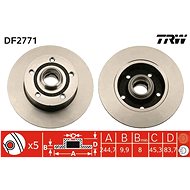 TRW Brake disc DF2771 set of 2 - Brake Disc