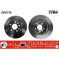 TRW Brzdový kotouč DF2773 sada 2ks - Brake Disc