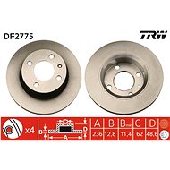 TRW Brake disc DF2775 set of 2 - Brake Disc