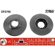 TRW Brzdový kotouč DF2785 sada 2ks - Brake Disc