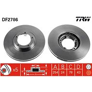 TRW Brzdový kotouč DF2786 sada 2ks - Brake Disc