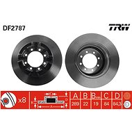 TRW Brzdový kotouč DF2787 sada 2ks - Brake Disc