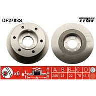 TRW Brzdový kotouč DF2788S sada 2ks - Brake Disc