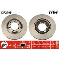 TRW Brzdový kotouč DF2795 sada 2ks - Brake Disc