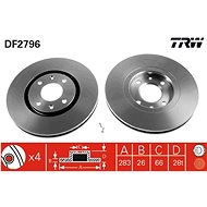TRW Brake disc DF2796 set of 2 - Brake Disc