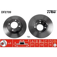 TRW Brake disc DF2799 set of 2 - Brake Disc