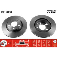 TRW Brzdový kotouč DF2806 sada 2ks - Brake Disc
