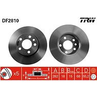 TRW Brzdový kotouč DF2810 sada 2ks - Brake Disc