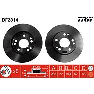 TRW Brake disc DF2814 set of 2 - Brake Disc