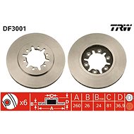 TRW Brake disc DF3001 set of 2 - Brake Disc
