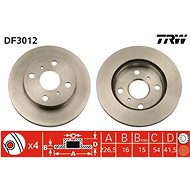 TRW Brzdový kotouč DF3012 sada 2ks - Brake Disc