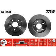 TRW Brzdový kotouč DF3028 sada 2ks - Brake Disc