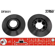 TRW Brzdový kotouč DF3031 sada 2ks - Brake Disc