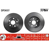 TRW Brzdový kotouč DF3037 sada 2ks - Brake Disc