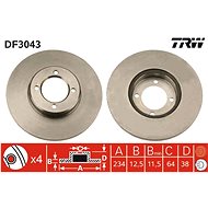 TRW Brzdový kotouč DF3043 sada 2ks - Brake Disc