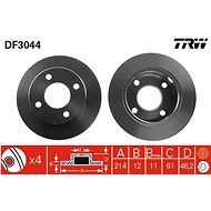 TRW Brzdový kotouč DF3044 sada 2ks - Brake Disc