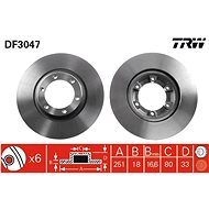 TRW Brzdový kotouč DF3047 sada 2ks - Brake Disc