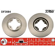 TRW Brake disc DF3084 set of 2 - Brake Disc
