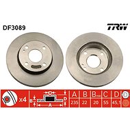 TRW Brzdový kotouč DF3089 sada 2ks - Brake Disc