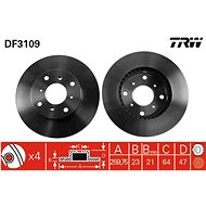 TRW Brake disc DF3109 set of 2 - Brake Disc