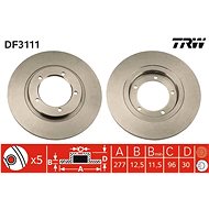 TRW Brzdový kotouč DF3111 sada 2ks - Brake Disc