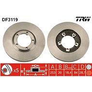 TRW Brake disc DF3119 set of 2 - Brake Disc