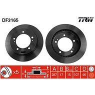 TRW Brzdový kotouč DF3165 sada 2ks - Brake Disc