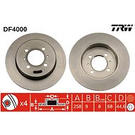 TRW Brzdový kotouč DF4000 sada 2ks - Brake Disc