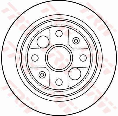 TRW Brzdový kotouč DF4004 sada 2ks - Brake Disc