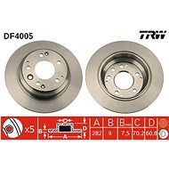 TRW Brzdový kotouč DF4005 sada 2ks - Brake Disc