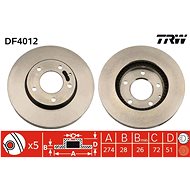 TRW Brake disc DF4012 set of 2 - Brake Disc